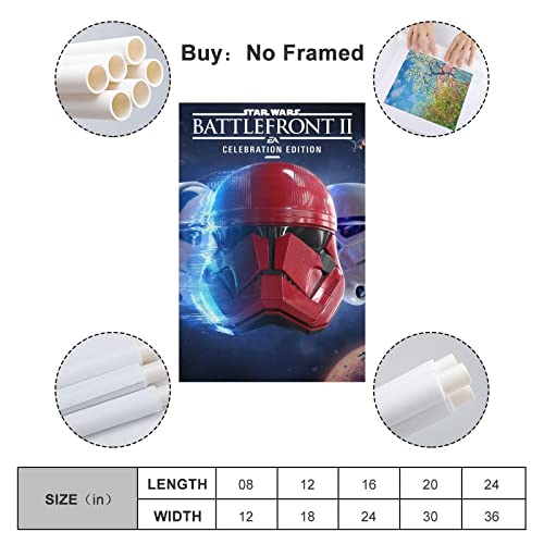 Star Wars Battlefront II Celebration Edition - Póster de lienzo y arte de pared (20 x 30 cm)