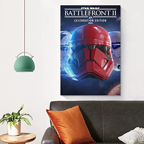 Star Wars Battlefront II Celebration Edition - Póster de lienzo y arte de pared (20 x 30 cm)