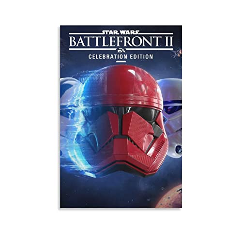Star Wars Battlefront II Celebration Edition - Póster de lienzo y arte de pared (20 x 30 cm)
