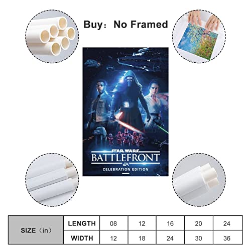 Star Wars Battlefront II Celebration Edition - Póster de lienzo y arte de pared (20 x 30 cm)