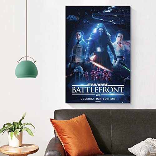 Star Wars Battlefront II Celebration Edition - Póster de lienzo y arte de pared (20 x 30 cm)