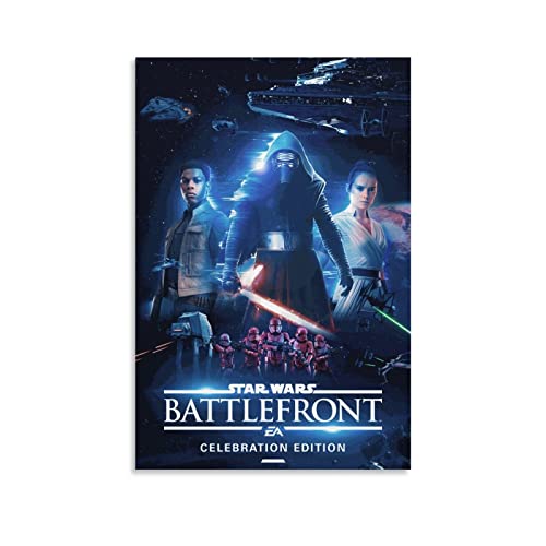 Star Wars Battlefront II Celebration Edition - Póster de lienzo y arte de pared (20 x 30 cm)