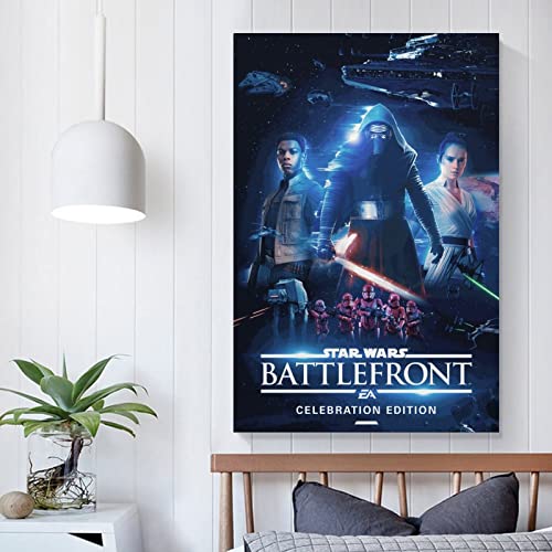 Star Wars Battlefront II Celebration Edition - Póster de lienzo y arte de pared (20 x 30 cm)