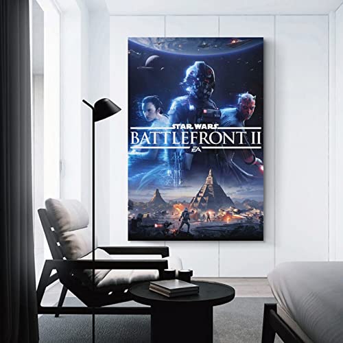 Star Wars Battlefront II Celebration Edition - Póster de lienzo y arte de pared (50 x 75 cm)