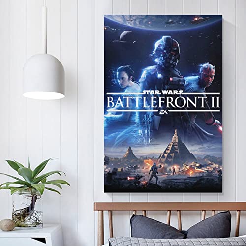 Star Wars Battlefront II Celebration Edition - Póster de lienzo y arte de pared (50 x 75 cm)