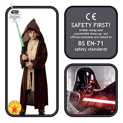 Star Wars - Disfraz Túnica Jedi Premium para niños, infantil 7-8 años (Rubie's 640274-L)