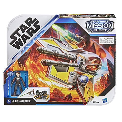 Star Wars Mission Floet Stellar Class Anakin Skywalker Jedi Starfighter Figura y vehículo de 6 cm, Juguetes para niños de 4 años en adelante