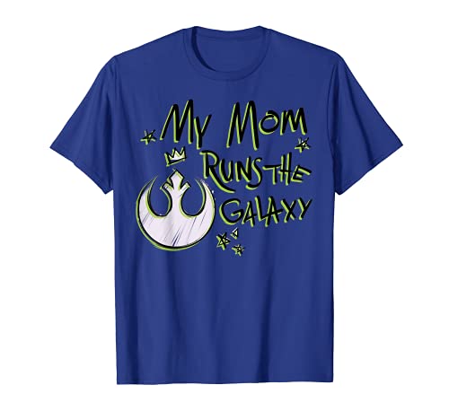 Star Wars My Mom Runs The Galaxy Pink Rebel Logo Camiseta