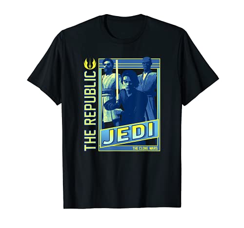 Star Wars: The Clone Wars Jedi Republic Heroes Poster Camiseta