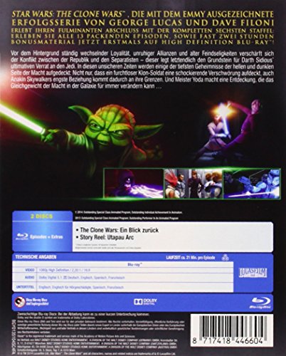 Star Wars - The Clone Wars - Staffel 6 [Alemania] [Blu-ray]