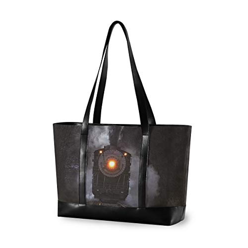 Steam Engine Train Forest Handbag Tote Casual Outdoor Computer Bag Fashion Large Capacity