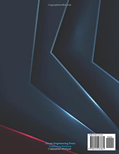 Steam Engineering Notebook, Grid/Graph Journal, Professional Notebook, Office Writing Notebook, Daily Notes & Action Items Notebook, 140 pages, 8.5” x 11”, Glossy cover