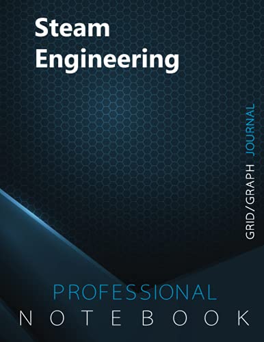 Steam Engineering Notebook, Grid/Graph Journal, Professional Notebook, Office Writing Notebook, Daily Notes & Action Items Notebook, 140 pages, 8.5” x 11”, Glossy cover