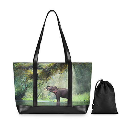 Steam Forest Elephant Handbag Tote Casual Outdoor Computer Bag Fashion Large Capacity