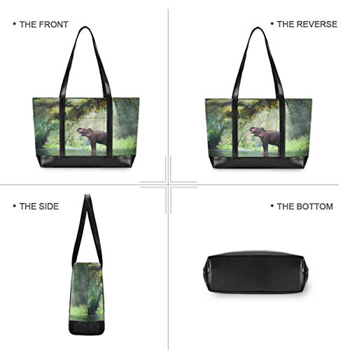 Steam Forest Elephant Handbag Tote Casual Outdoor Computer Bag Fashion Large Capacity