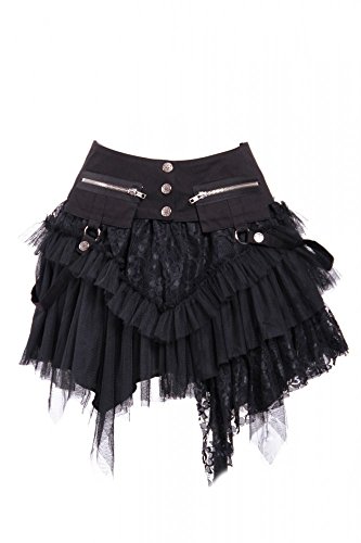Steampunk gothique/jupe-noir-taille xS/s/m/l