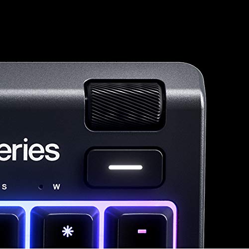 SteelSeries Apex 3 - Teclado RGB para gaming - Iluminación RGB de 10 zonas - Resistencia al agua IP32 - Reposamuñecas magnético superior - Teclado QWERTY Inglesa