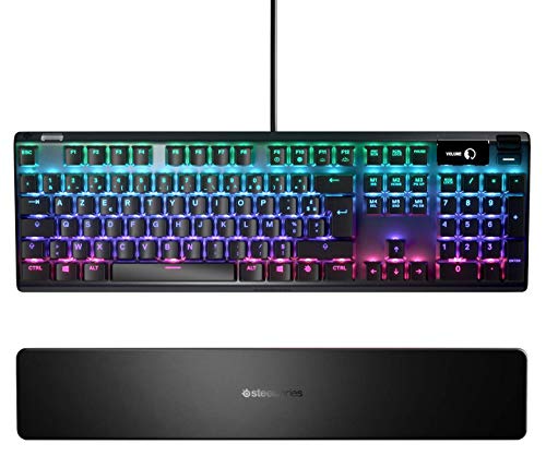 SteelSeries Apex 7 - Teclado mecánico para gaming – Smart Display OLED – Retroiluminación LED RGB - Interruptores marrónes - Teclado francesa (AZERTY)