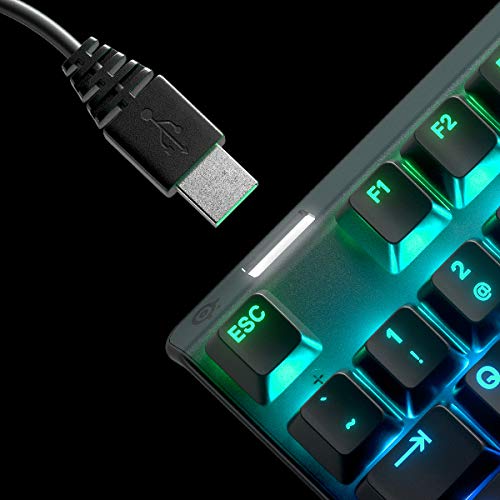 SteelSeries Apex 7 - Teclado mecánico para gaming – Smart Display OLED – Retroiluminación LED RGB - Interruptores marrónes - Teclado inglesa (QWERTY)