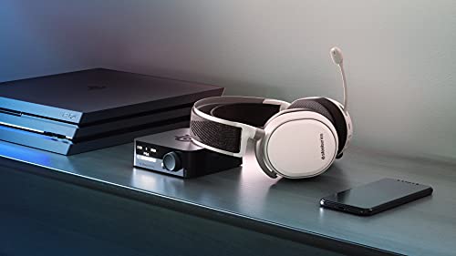SteelSeries Arctis Pro Wireless - Auriculares de Juego inalámbricos (2,4 G y Bluetooth) Para PC, PS5 y PS4 - Blanco
