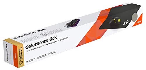 SteelSeries QcK+ - Alfombrilla de ratón para juegos - Superficie microtejida exclusiva - Optimizada para sensores de juegos - Tamaño L (450mm x 400mm x 2mm)