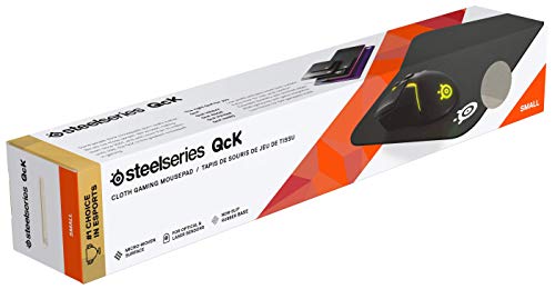 SteelSeries QcK Mini - Alfombrilla de ratón para juegos - Superficie microtejida - Optimizada para sensores de juegos - Tamaño S (250mm x 210mm x 2mm)