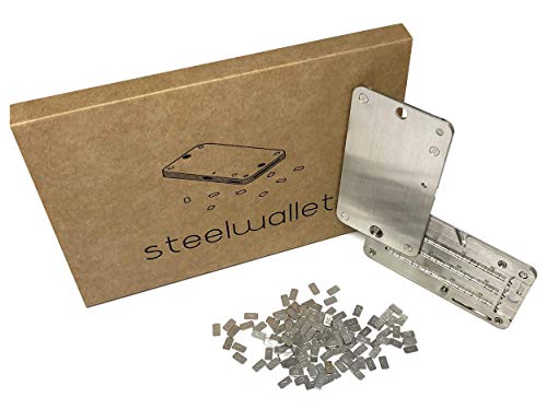 SteelWallet copia indestructible de claves privadas compatible con Ledger Nano S, Trezor wallet, KeepKey y carteras basadas en BIP39