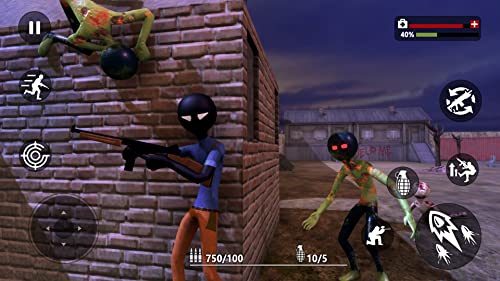 Stickman Zombie Hunter : FPS Shooter
