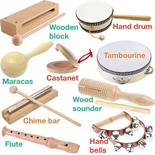 Stoie's Conjunto de instrumentos musicales para niños pequeños y preescolares juguete