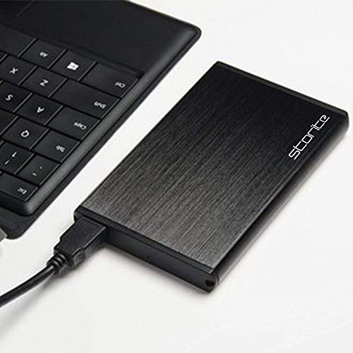 Storite externo portátil Hardrive HDD, 2.5 pulgadas 2.0 USB Slim disco duro para almacenamiento/copia de seguridad para computadora, portátil, PC, PS4, PS3, XBOX, MAC, CHROMEBOOK negro 250 gb