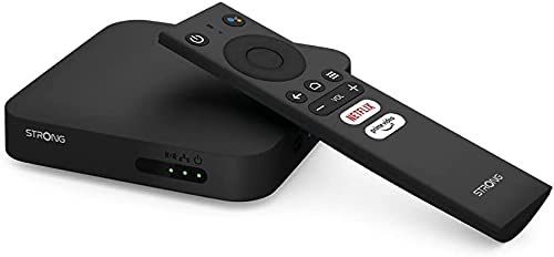 Strong Leap-S1 Android TV box ultra HD 4K - Receptor de Android y OTT, acceso directo a Google Playstore, streaming de vídeo, Bluetooth, asistente vocal Google, SPDIF óptico, puerto USB 3.0, negro