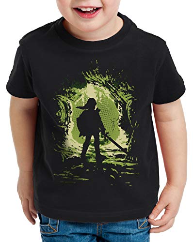 style3 Link Explorer Camiseta para Niños T-Shirt Hyrule Gamer Switch, Talla:164