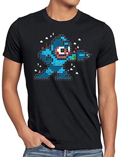 style3 Mega Pixel Level Camiseta para Hombre T-Shirt Switch Lite Smash Bros NES 8bit, Talla:4XL