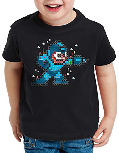 style3 Mega Pixel Level Camiseta para Niños T-Shirt Switch Lite Smash Bros NES 8bit, Talla:152