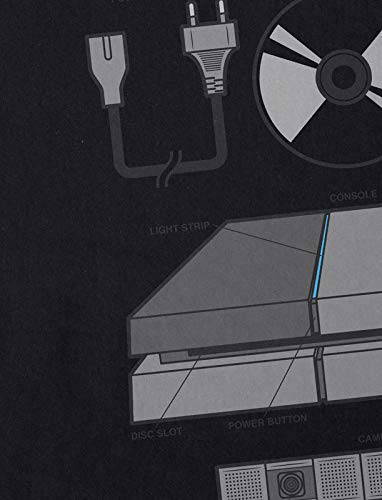 style3 PS4 Gamer Camiseta para Hombre T-Shirt videoconsola Pro VR, Talla:4XL, Color:Negro