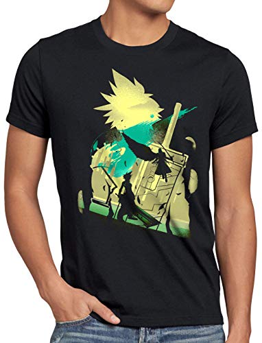 style3 VII Fantasy Battle Camiseta para Hombre T-Shirt Avalanche Sephiroth PS iOS japón, Talla:S