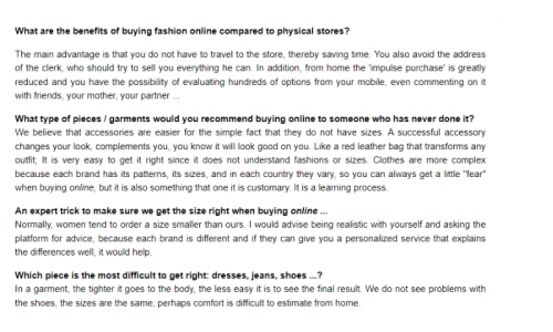 Stylist tips: all the keys to a good online Clothes purchase.