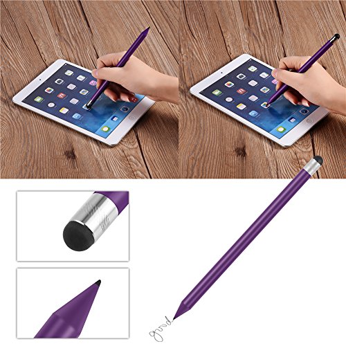 Stylus Pen, Reemplazo de Pantalla táctil capacitiva Stylus Pencil con Cabezal de Goma Suave, Universal Stylus Touch Pen para teléfono Tablet PC Computer Pad(Púrpura)