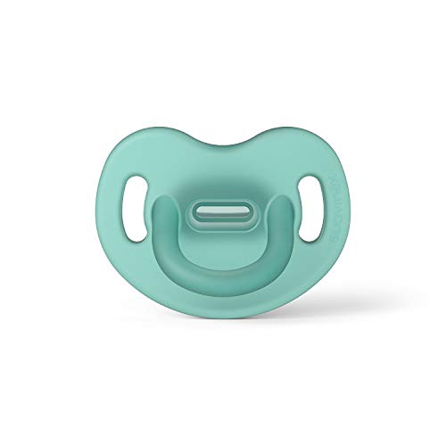 Suavinex Chupete para Dormir Todo Silicona, Para Bebés 0/6 meses, Chupete con Tetina Anatómica SX Pro, Super Blandito y Flexible, Color Verde (307245)