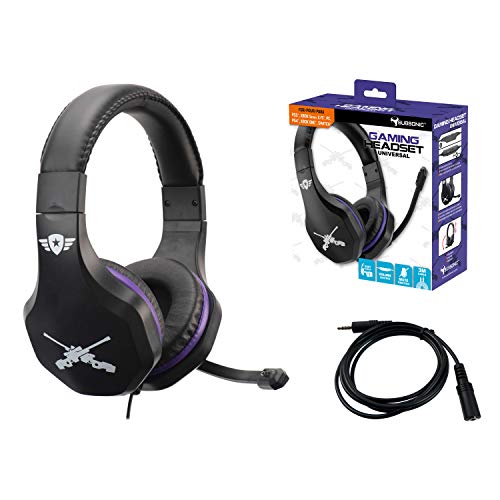 Subsonic - Auriculares con micrófono (PS4 Slim / Pro - Xbox One / PC / Nintendo Switch), Edición Gamer Battle Royal con extensión Switch