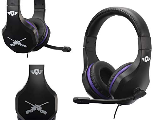 Subsonic - Auriculares con micrófono (PS4 Slim / Pro - Xbox One / PC / Nintendo Switch), Edición Gamer Battle Royal con extensión Switch