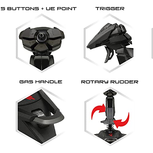 Subsonic - Raiden - Joystick con acelerador para simulador de vuelo - Flignt Stick Pro - Compatible con PC (Windows 8.1)