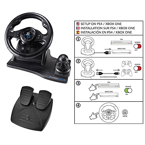 Subsonic - Superdrive, Volante De Carreras Gs550 Con Pedales, Paletas, Palanca De Cambios Y Vibración Para Xbox Serie X/S, Ps4, Xbox One, Pc (Programable Para Todos Los Juegos), Xbox Series X