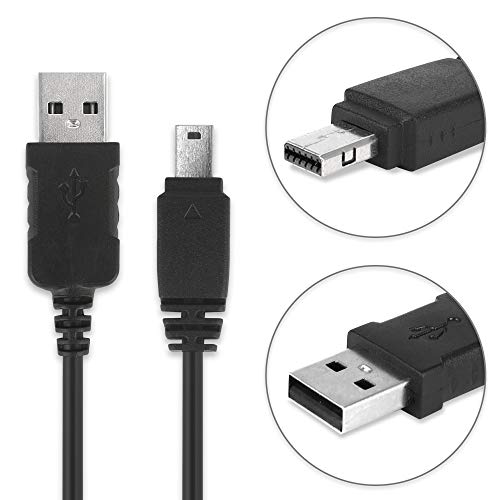 subtel® Cable USB dato 1m Compatible con Casio EX-F1 Exilim EX-ZR100 -ZR1000 -ZR200 -ZR300 EX-Z75 EX-H15 -H10 EX-FH20 -FH100 EX-S10 EX-G1 EX-Z90 EX-FC100, EMC-6 12 Pin a USB A, EMC6 Cable de Carga