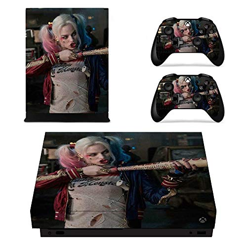 Suicide Squad Harley Quinn Juego Full Cover Skin Console & Controller Decal Stickers para Xbox One X Skin Stickers Vinyl