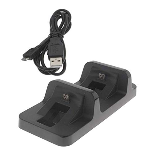 Sunlera Dual USB Cargador Universal inalámbrico Joystick estación de Carga del Soporte del Muelle de Carga de la Base del sostenedor de Compatible con la PS4
