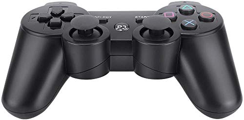 Sunny Rainbow - Mando de juegos inalámbrico para Play Station 3 (doble de vibración) Negro