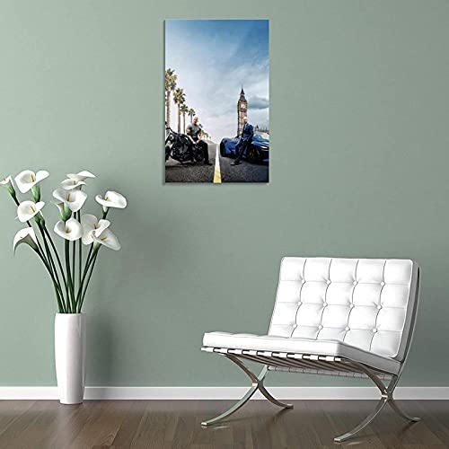 Sunsightly Regalos Rápidos Y Furiosos Jason Statham Dwayne Johnson Póster Arte De La Pared Impresiones En Lienzo Y Carteles Imágenes para La Sala De Estar Decoración De Dormitorio Moderno Sin Marco