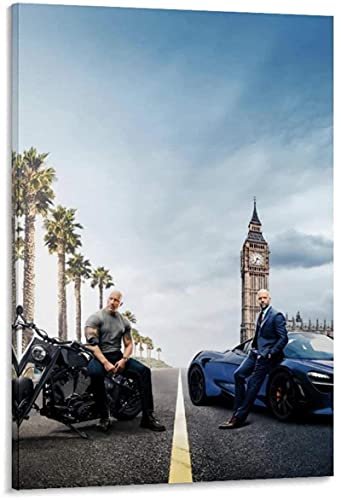 Sunsightly Regalos Rápidos Y Furiosos Jason Statham Dwayne Johnson Póster Arte De La Pared Impresiones En Lienzo Y Carteles Imágenes para La Sala De Estar Decoración De Dormitorio Moderno Sin Marco