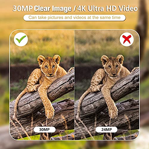 SUNTEKCAM 4G 30MP Cámara de Caza Nocturna 4K Video en Tiempo Real del teléfono móvil con App Gratis Cámara de Fototrampeo con Tarjeta de Flujo Visión IR LED Invisibles Caza de Fauna